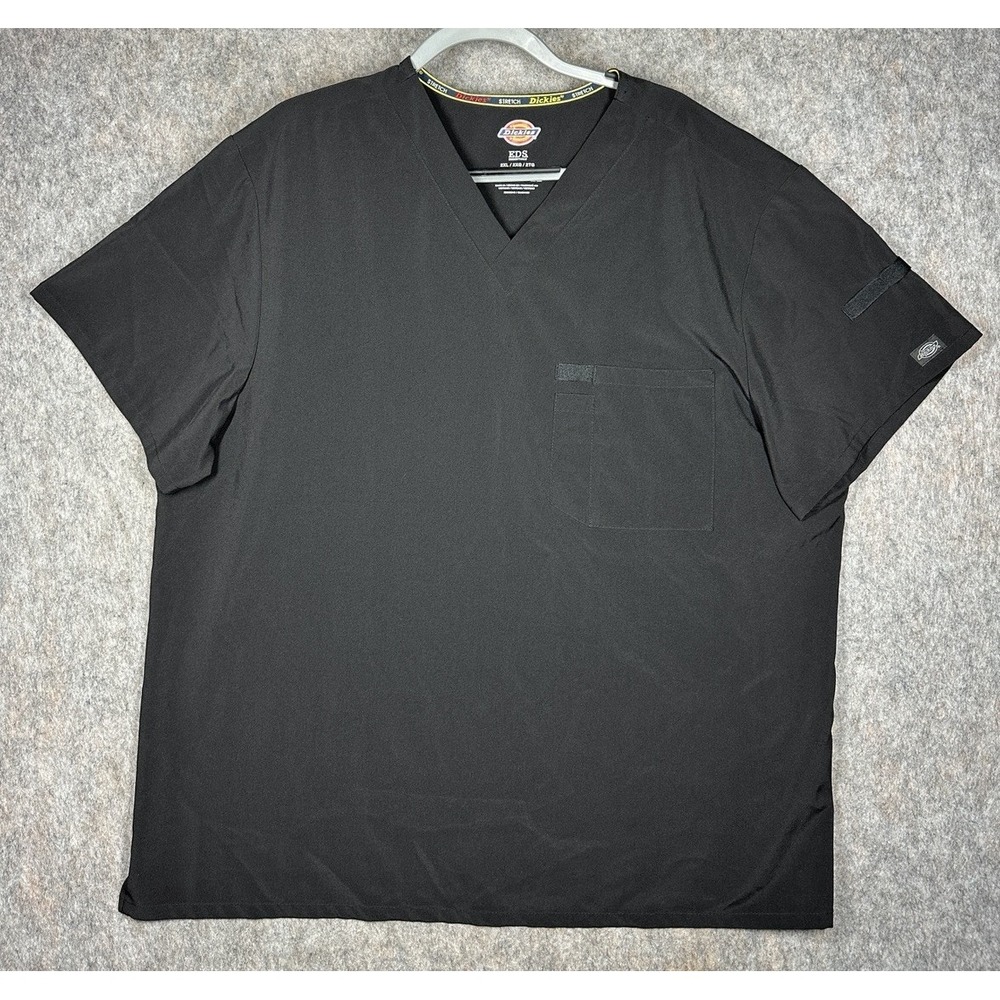 Dickies EDS Essentials Stretch Scrub Top Black Mens 2XL Medical Workwear